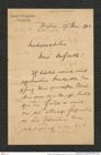 Nachlass Franz Steindachner, Brief von N. Post an Franz Steindachner (17.05.1902), Inv.Nr. 404.01, Seite 1